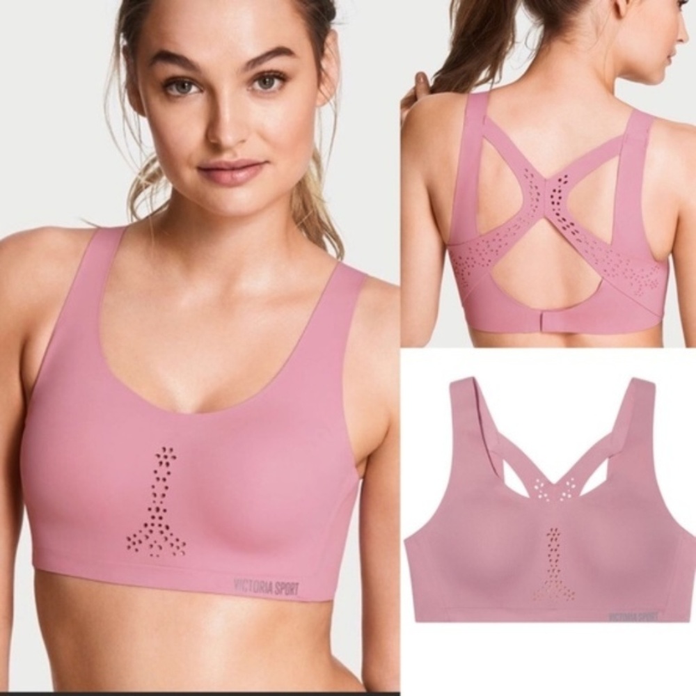 Victoria's Secret Pink Laser Cut Sport Bra 34B